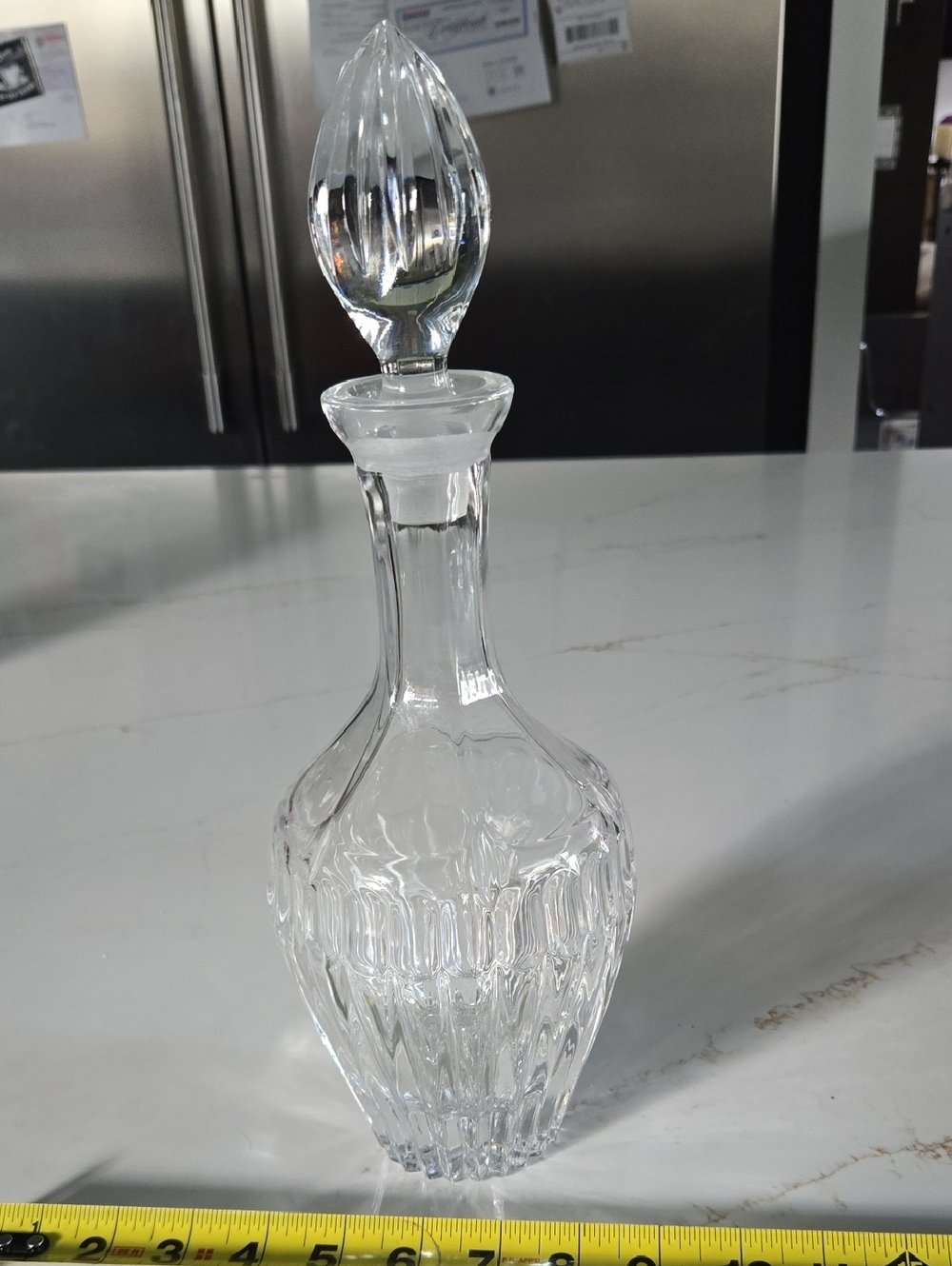 Source Unknown Clear Crystal Glass Decanter with Stopper